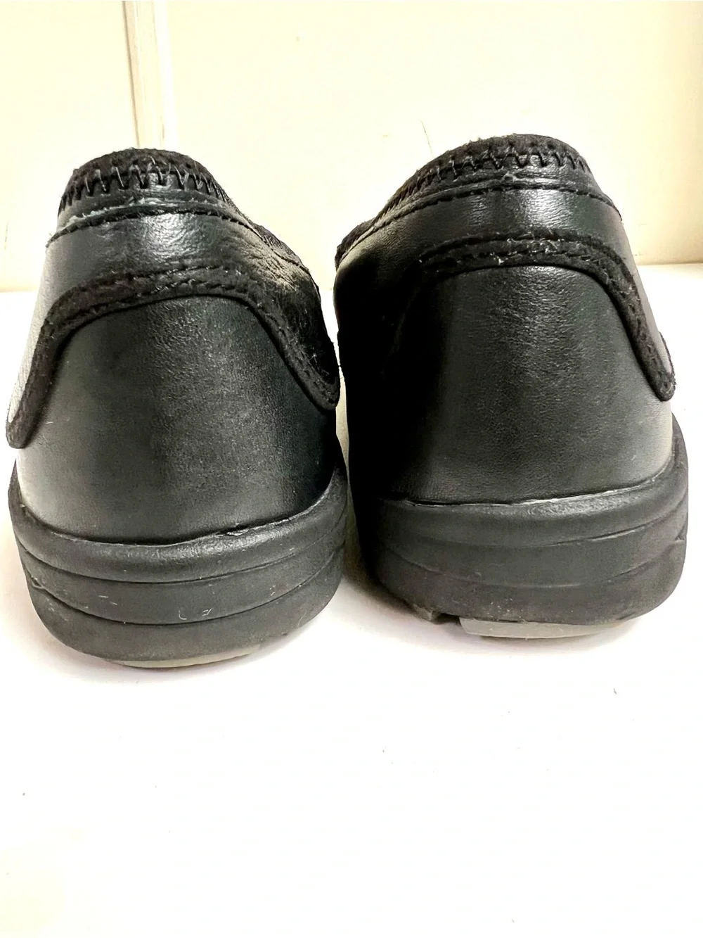 ABEO smart system women's orthopedic leather ballet flats black round toe 10M